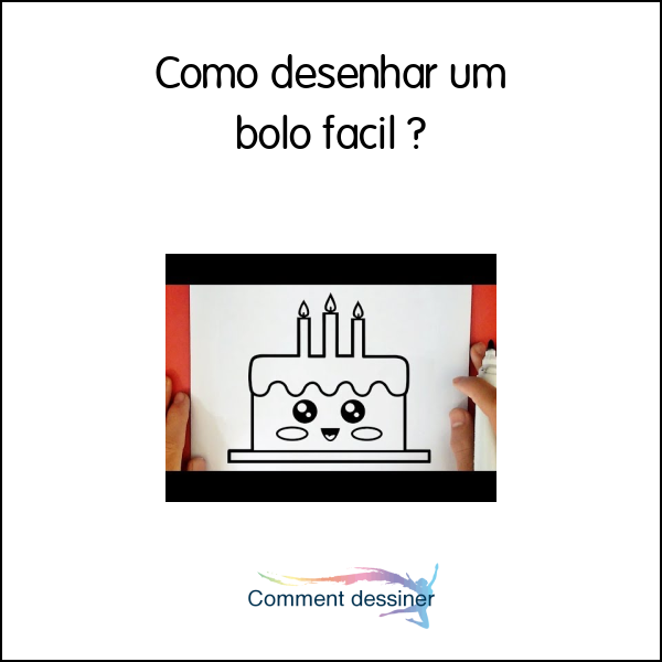 Como desenhar um bolo fácil